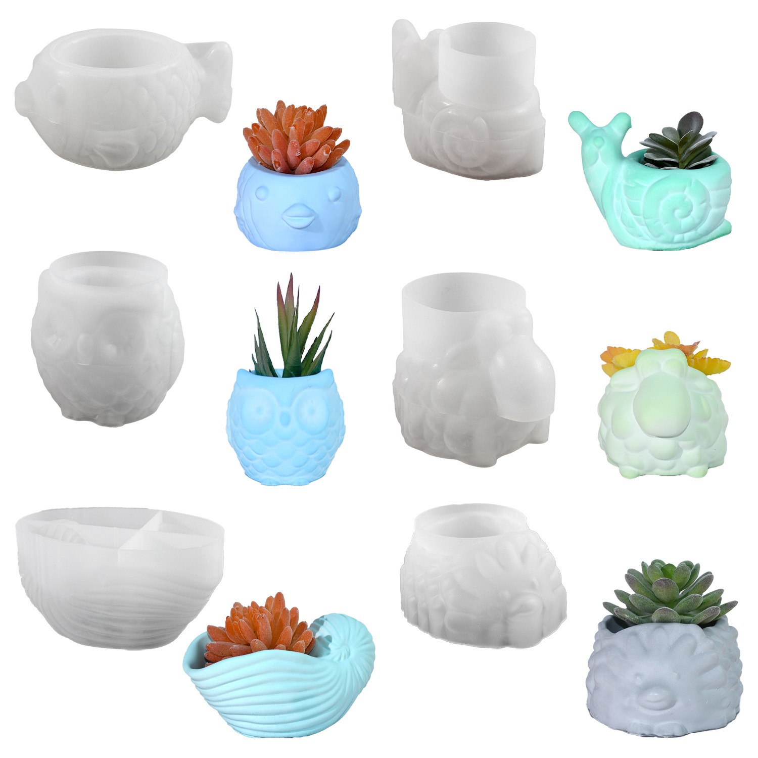3D Animal Flower Pot Silicone  - 3D Printing Vase 评论和价格
