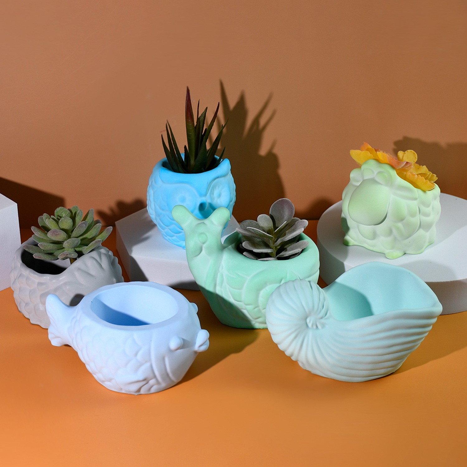 3D Animal Flower Pot Silicone  - 3D Printing Vase 评论和价格