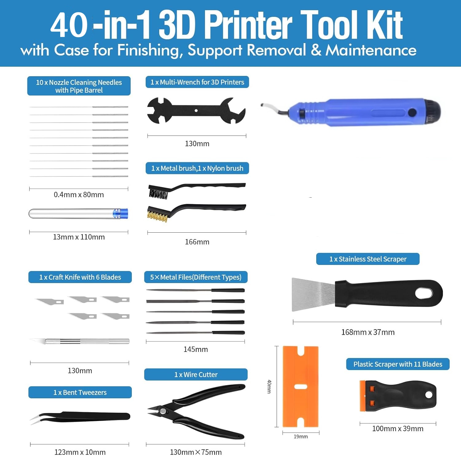40PCS 3D Printer Tools, Scrape - 3D Printing File Free 评论和价格
