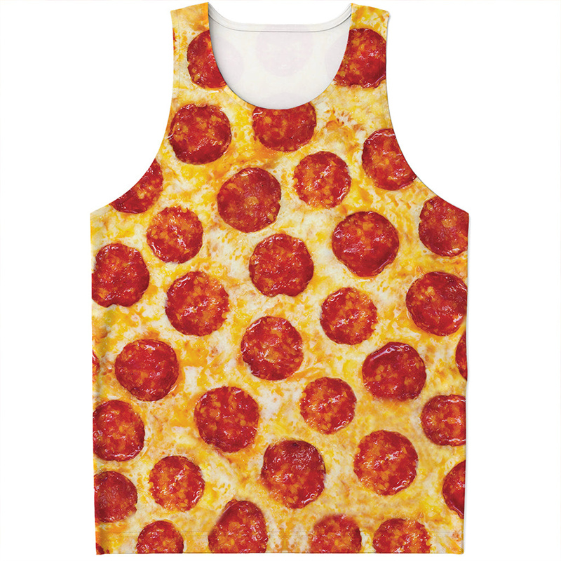 Cute Pepperoni Pizza Tank Top  - 3D Printing In Food 评论和价格