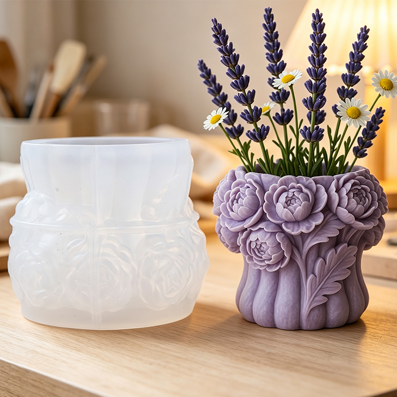 3D Rose Flower Vase Silicone M - 3D Printing Vase 评论和价格