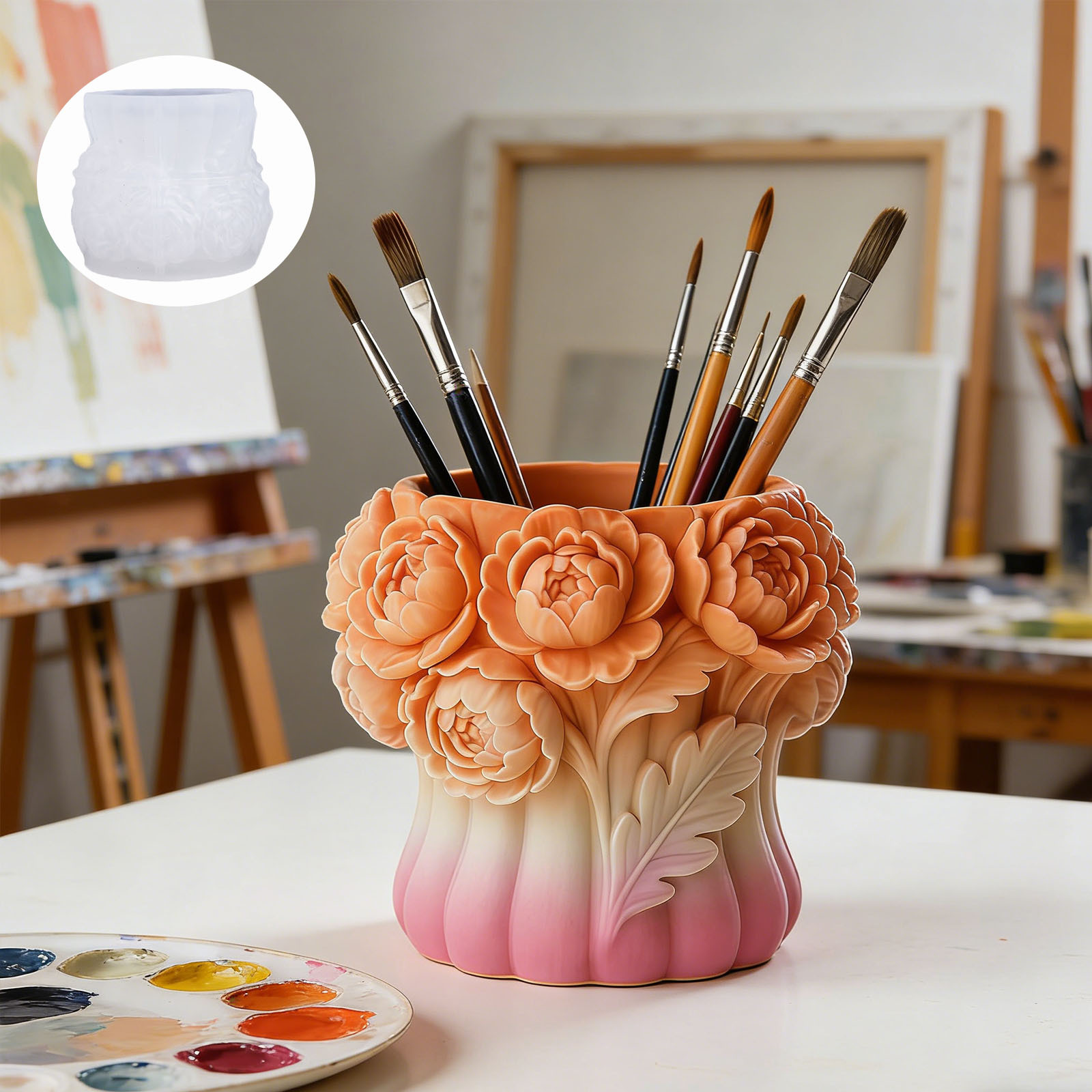 3D Rose Flower Vase Silicone M - 3D Printing Vase 评论和价格