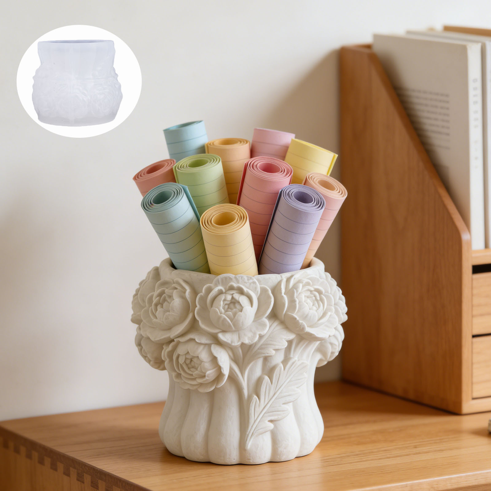 3D Rose Flower Vase Silicone M - 3D Printing Vase 评论和价格