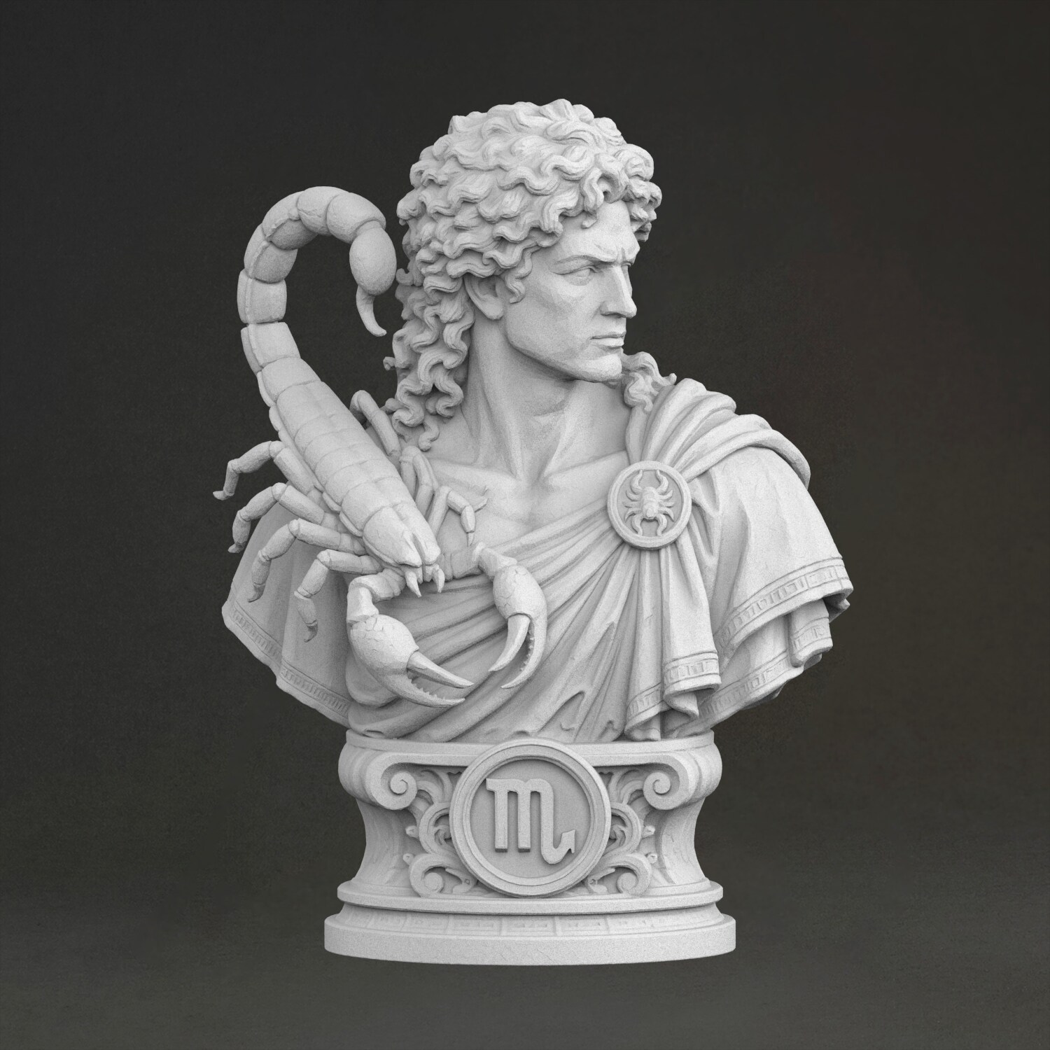 'Scorpio bust' Sculpture, 3D P - 3D Printing Resin 评论和价格