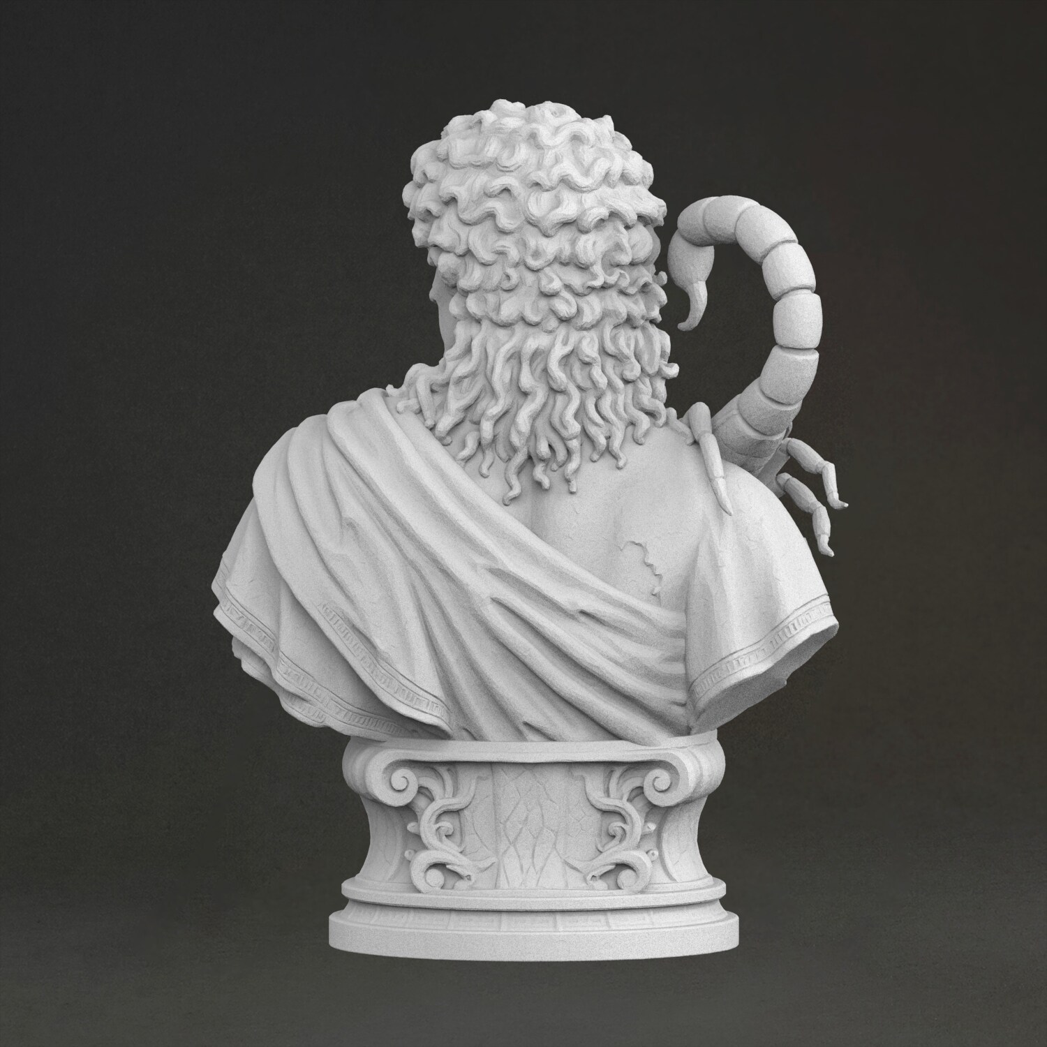 'Scorpio bust' Sculpture, 3D P - 3D Printing Resin 评论和价格
