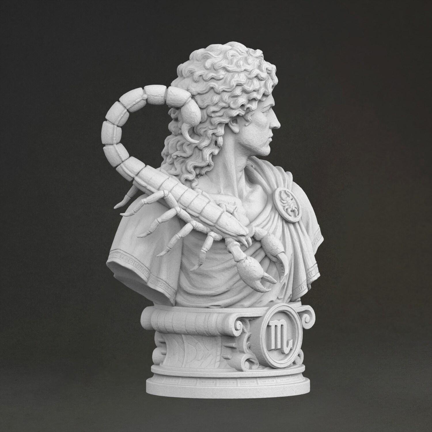 'Scorpio bust' Sculpture, 3D P - 3D Printing Resin 评论和价格