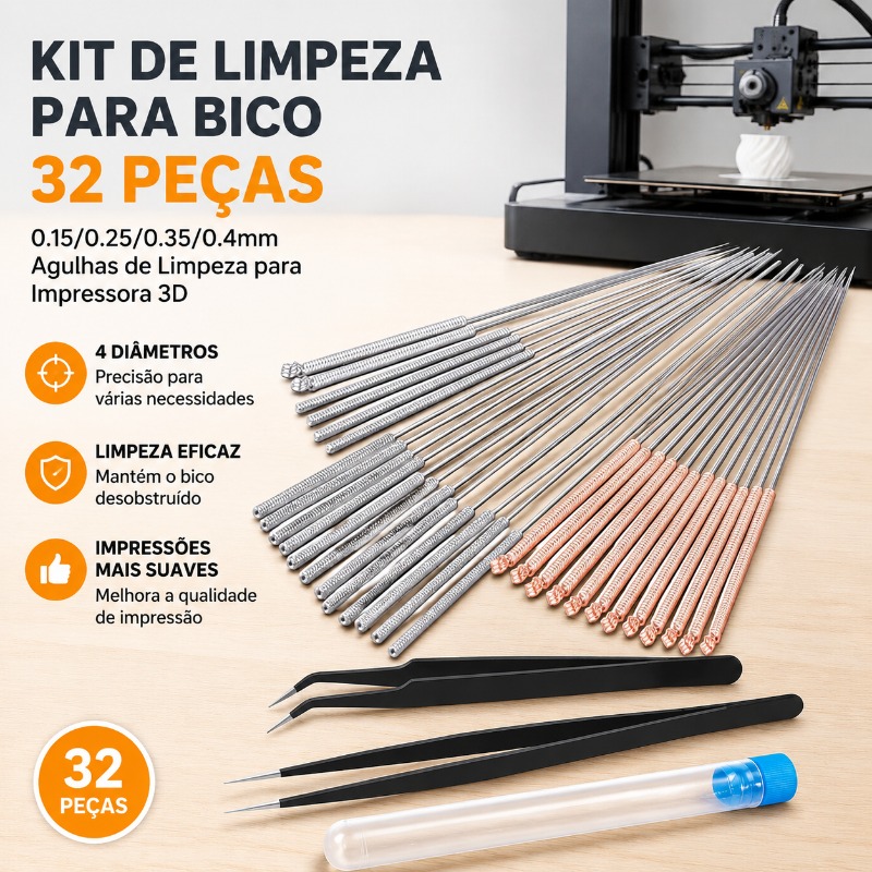 32Pcs 3D Printer Nozzle Cleani - 3D Printer Extruder 评论和价格