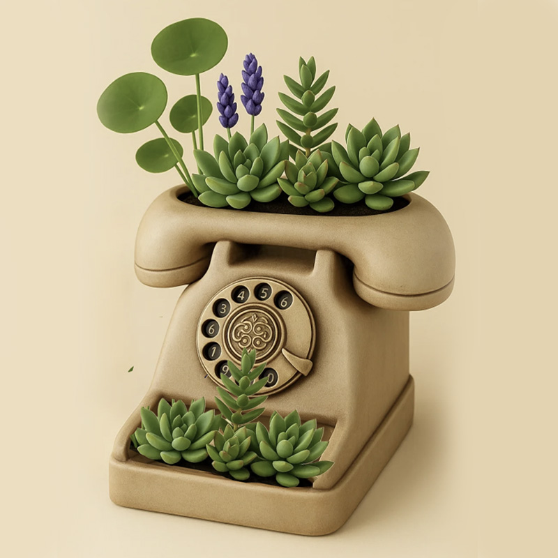 3D Vintage Rotary Telephone Su - 3D Printing Vase 评论和价格