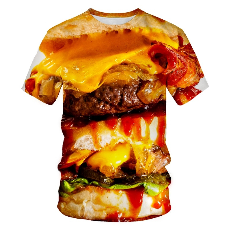 Creative Food Pattern T Shirts - 3D Printing In Food 评论和价格