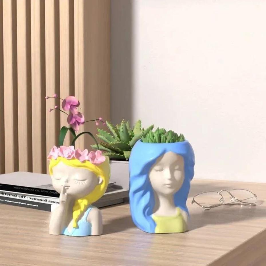 1 Pcs Silicone Mold 3D Cute Gi - 3D Printing Vase 评论和价格