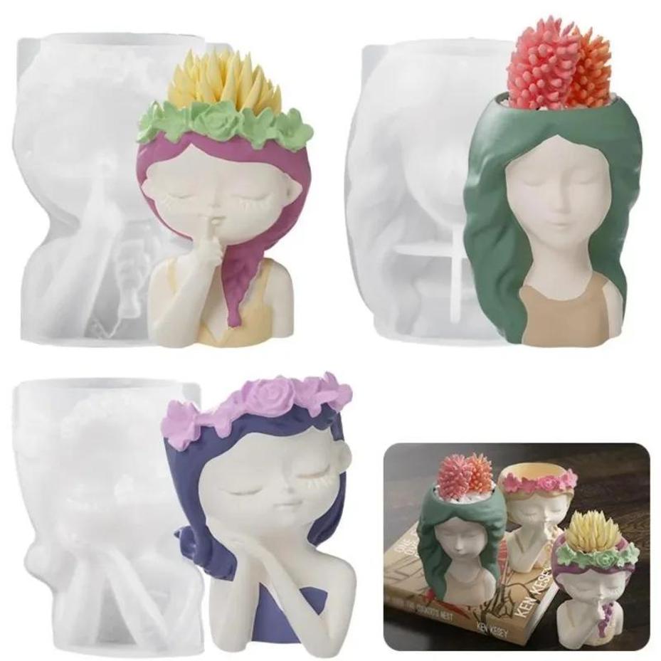 1 Pcs Silicone Mold 3D Cute Gi - 3D Printing Vase 评论和价格