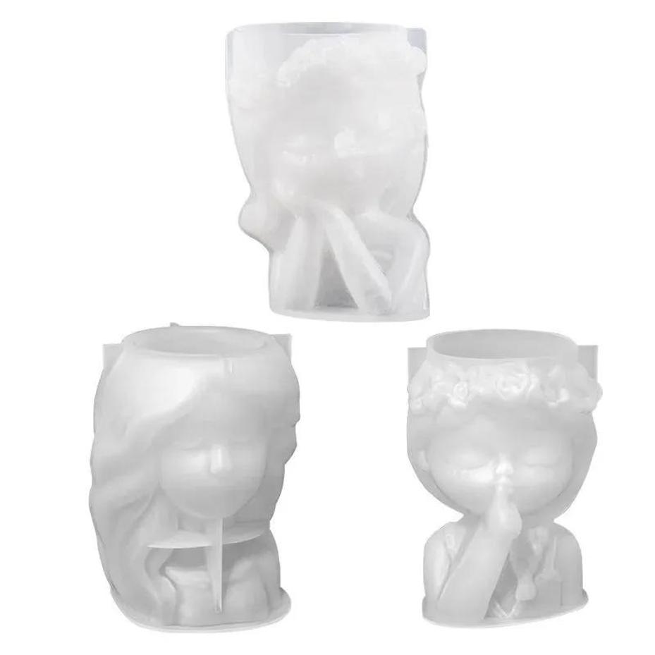 1 Pcs Silicone Mold 3D Cute Gi - 3D Printing Vase 评论和价格